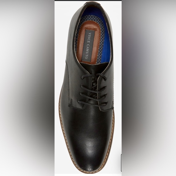 NWB Vince Camuto Mens Lamson Oxford Cap Toe Leather BLK 8 MSRP $189 - Picture 6 of 11